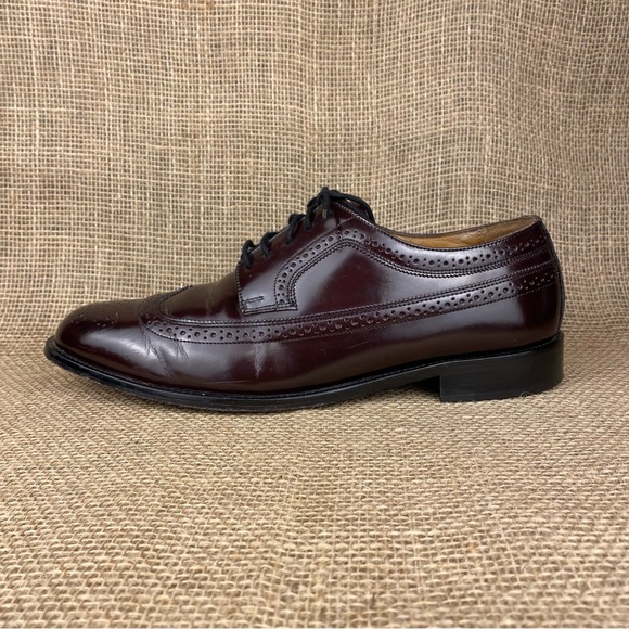 Bostonian Dress Shoes Wingtip Luxe All Real Leather Burgundy Men\'s Size 13 M main image 6